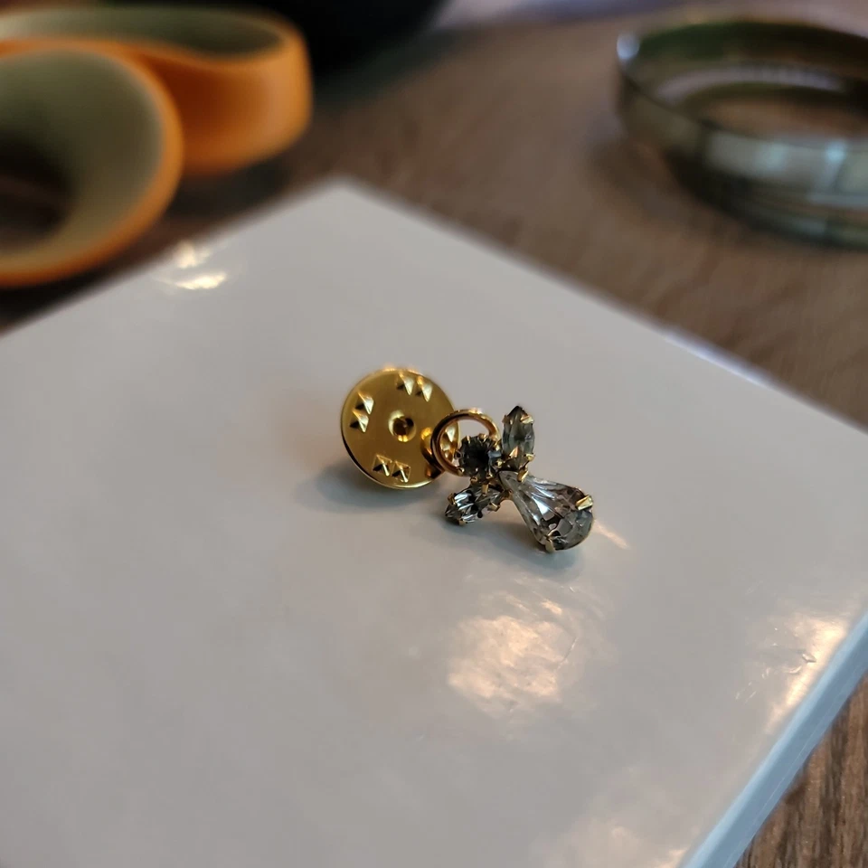 Pingente de anjo pingente charme zircônia cúbica religioso folheado a ouro presente de Natal - Imagem 4 de 4