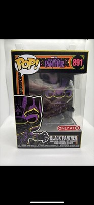Funko Pop Marvel Black Light : Black Panther #891 Vinyl Target Exclusive