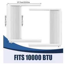 2 Set Window Air Conditioner Side Panels with Frame Window Ac Insulation