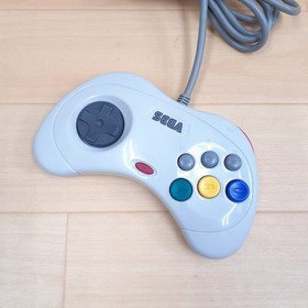 Sega Saturn Console Japanese White bundle with 6 games tested NTSC-J