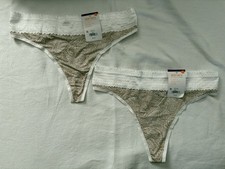 NEW Warners No Pinching No Problems Lace Thong Rx5101J Women Size 2XLarge 2 Pair