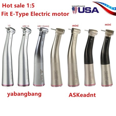 Dental Electric Handpiece 1:5 Speed Contra Angle Fiber Optic YB/ST Standard/Mini
