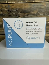 GO PURE Power Trio Facial Serums Set - Vitamin C Serum Hyaluronic Acid Retinol