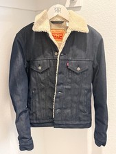 RARE LEVI'S TRUCKER SHERPA JACKET - BEAUTIFUL DARK BLUE FINISH MEN'S SMALL NEW