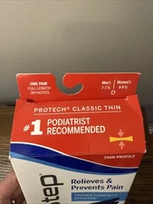 Power Step Protech Classic Thin Insoles Size DMen’s 7-71/2/ Woman’s 9-9 1/2 NIB