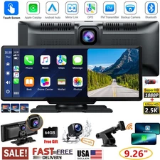 Universal Wireless Apple Carplay Portable Car Stereo Android Auto 2.5K Dash Cam