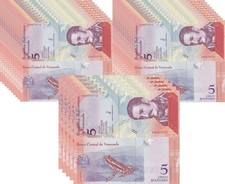 Venezuela 5 Bolivares 2018 P 102 UNC LOT 25 PCS 1/4 BUNDLE