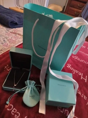 TIFFANY&CO PLATINUM .19 DBTY DIAMOND PENDANT NECKLACE - Image 1 of 4