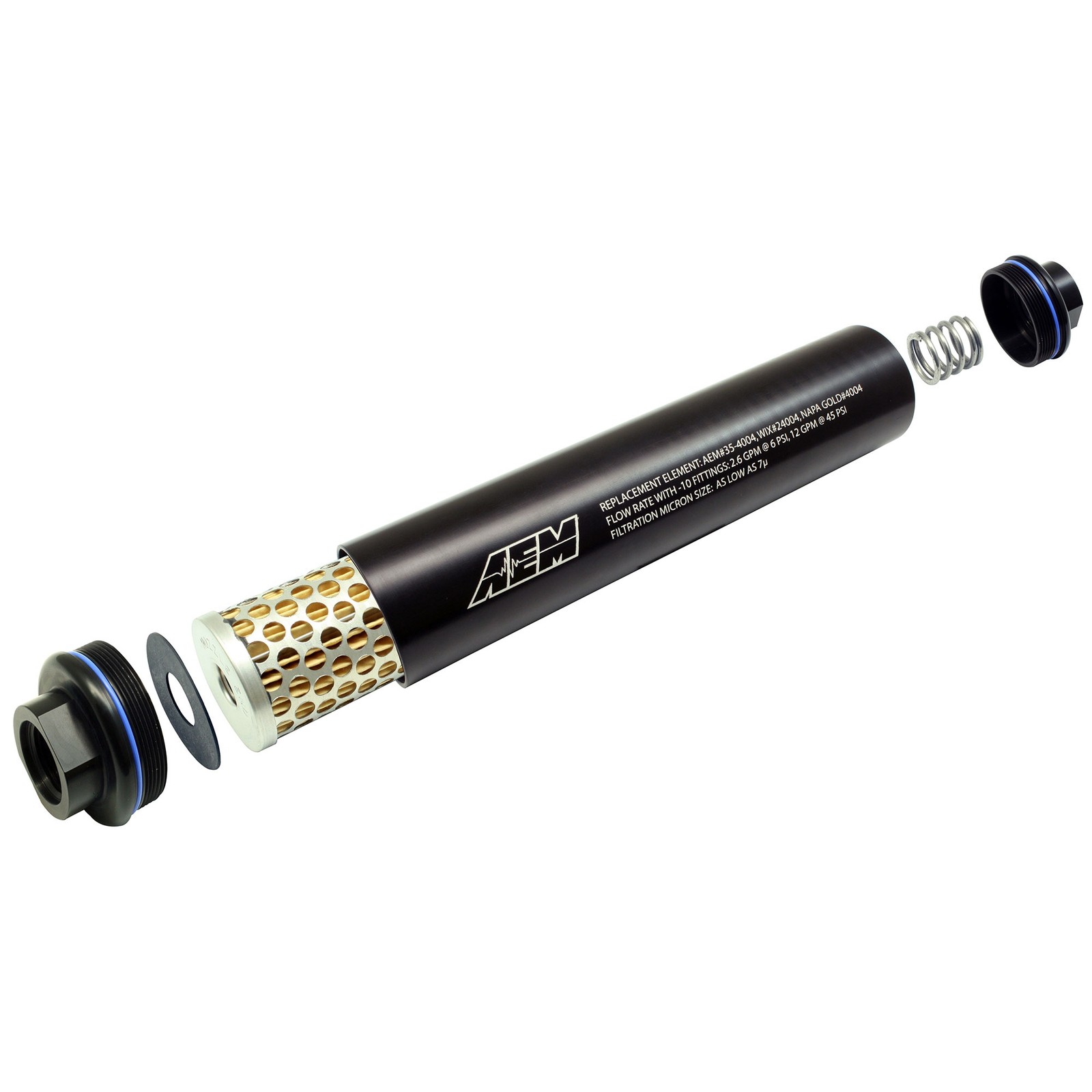 AEM Electronics High Flow Inline Fuel Filter - Universal, -10AN Fittings