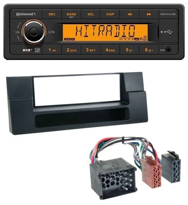 Continental 1DIN DAB MP3 AUX USB Autoradio für BMW X5 E53 5er E39 Rundpin Ablage - Bild 1 von 4