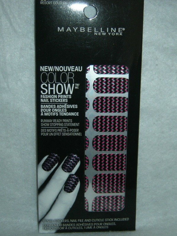 MAYBELLINE***ColorShow***FASHION PRINTS 18 Nail Stickers #80 RESORT COUTURE~NEW 