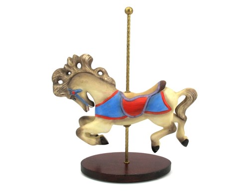 Franklin Mint Treasury of Carousel Art Porcelain Circus BUCKING HORSE Vtg 1988 - Picture 4 of 9
