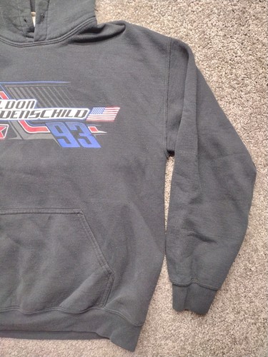 Sheldon Haudenschild Racing Hoodie Sweatshirt Mens M Black Sprint Car #93 - Picture 5 of 15