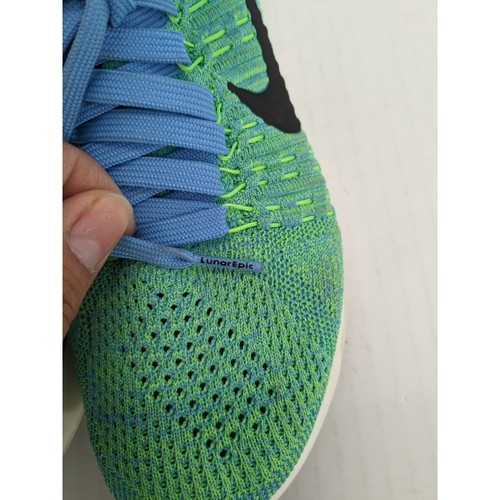 Nike Lunarepic Flyknit Green Blue High-Top 818677-403 Women Running Shoes Size 8 - Picture 5 of 12
