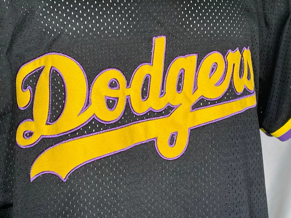 Los Angeles Dodgers Lakers Night SGA Black Promo Jersey Men's LARGE