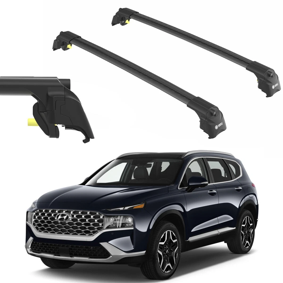 Fits Hyundai Santa Fe 2019 2022 Flush Roof Rack Rails Lugagge
