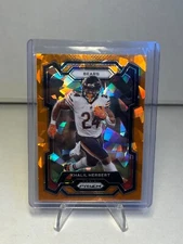2023 Panini Prizm ORANGE CRACKED ICE KHALIL HERBERT Chicago Bears SSP #51