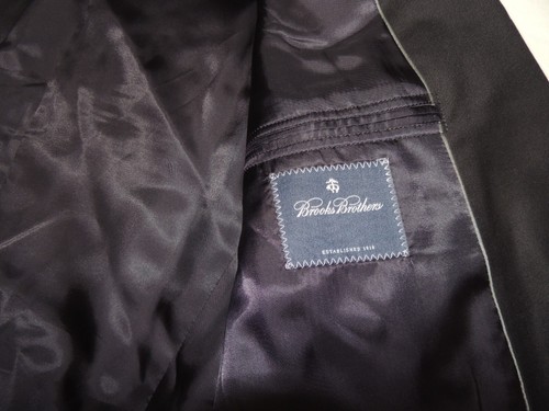 Brooks Brothers Solid Black Blazer Jacket Coat 44 R - Picture 6 of 13