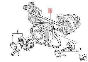 OEM BMW 3er E90 V RIBBED KEILRIEMEN 11287790450 7.790.450 ECHTEN  