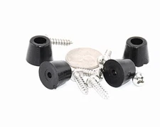 1/2” x 3/8” Rubber Feet Universal, Includes Mounting Screws   12 Pack