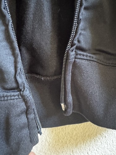 Ecko Unltd Mens Black Track Jacket Full Zip Spell Out Kids Size 6 *READ - Picture 4 of 8