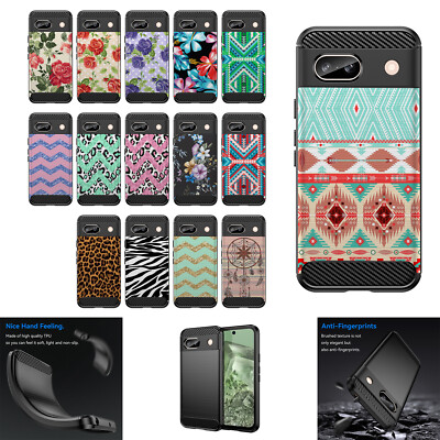 For [Google Pixel 8A (2024)][Flex TPU Fiber SET2] Slim Matte Grip Case