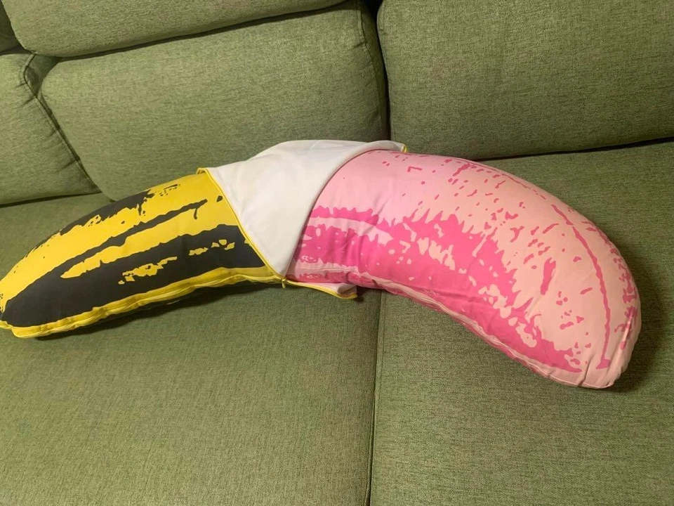 ANDY WARHOL ABC Msiza pink banana Cushion 90cm Andy Warhol interior Medicom toy - Image 2 of 4