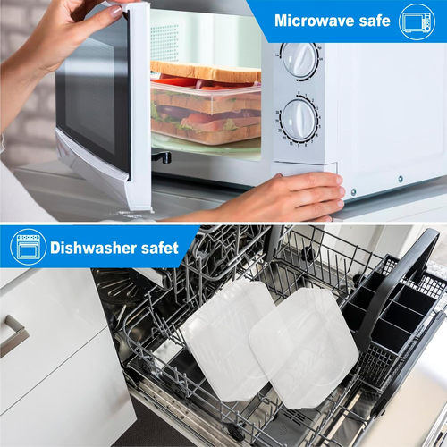 4 PCS Sandwich Containers - 100% Airtight & Bpa-Free & Microwave & Dishwasher Sa - Picture 6 of 12