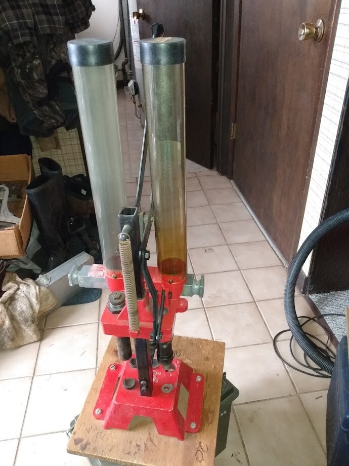 20 gauge pacific 155 shotshell loader with shot & powder bottles, ready ...