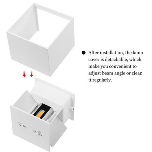 Modern 7W LED Wall Light Up Down Cube Indoor Outdoor Sconce Lamp Light Fixture - Picture 6 of 12