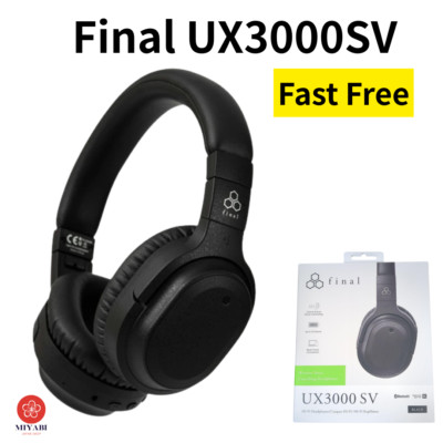 Final Audio UX3000 SV Wireless Noise Cancelling Headphones Black FIUX3SDPL