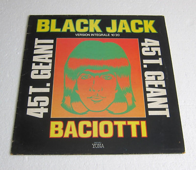 BACIOTTI - BLACK JACK  1977 COSMIC DISCO 12'' MAXI FRANCE UNIQUE SLEEVE (I25)