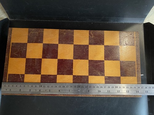 VINTAGE Wooden Chess Set 1970s, Board Marked “Kiev Factory” 37cm =14,5” USSR - Picture 9 of 23