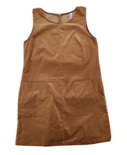 Peppermint Womens Size L Tan Brown Coarse Velvet Sleeveless Shift Dress NEW NWOT