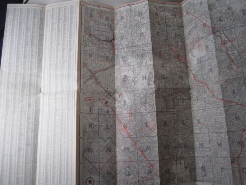 Tour With Texaco Map Los Angeles Street and Vicinity Map - Vintage - Picture 8 of 9