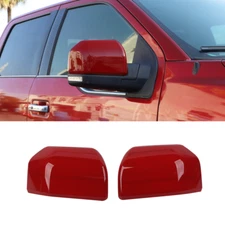 Fit for 2015 16 17 2018 2019 2020 Ford F150 Mirror COVERS Skull Caps Trim Red 2x