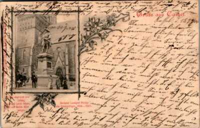 AK GRUß AUS KASSEL DENKMAL LANDGRAF PHILIPP 1900 HESSEN