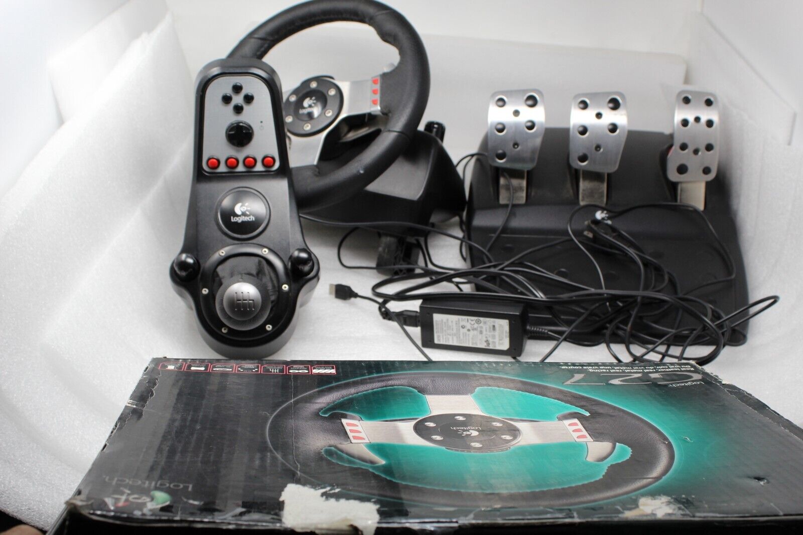 Original Logitech G27 Force feedback racing Game steering