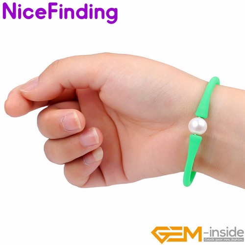 11 mm Süßwasser Zuchtperlen Perlen Verschiedene Farben Gummi Schmuck Armbänder 7 Zoll - Bild 28 von 63