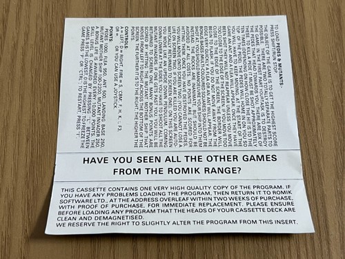 VIC 20 Romik Pedes & Mutants - Ultra Rare & Working -👽👾Retro Gift Idea👾👽 - Afbeelding 21 van 24
