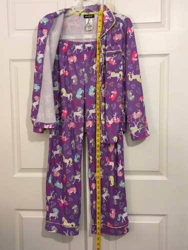 Joe Boxer Unicorn / Purple 2 pc Pajamas plus plush lot size Girls XL 14 / 16 - Picture 3 of 9
