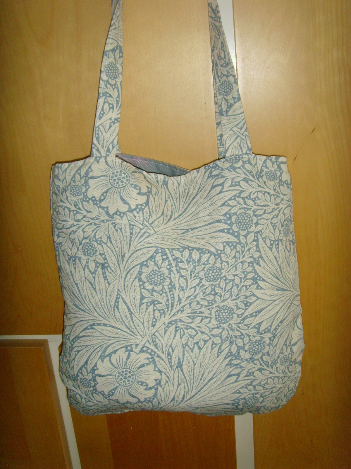 BORSA TOTE BAG FODERATA FATTA A MANO 13in VINTAGE MY LITTLE PONY & WILLIAM MORRIS CALENDULA