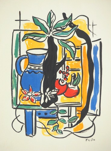 Fernand LEGER: Stillleben mit blauem Krug, Lithographie und Schablone signiert - Bild 1 von 5