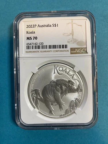 2022 P Australia $1 Koala Silver Dollar NGC MS70 Sigma Verified