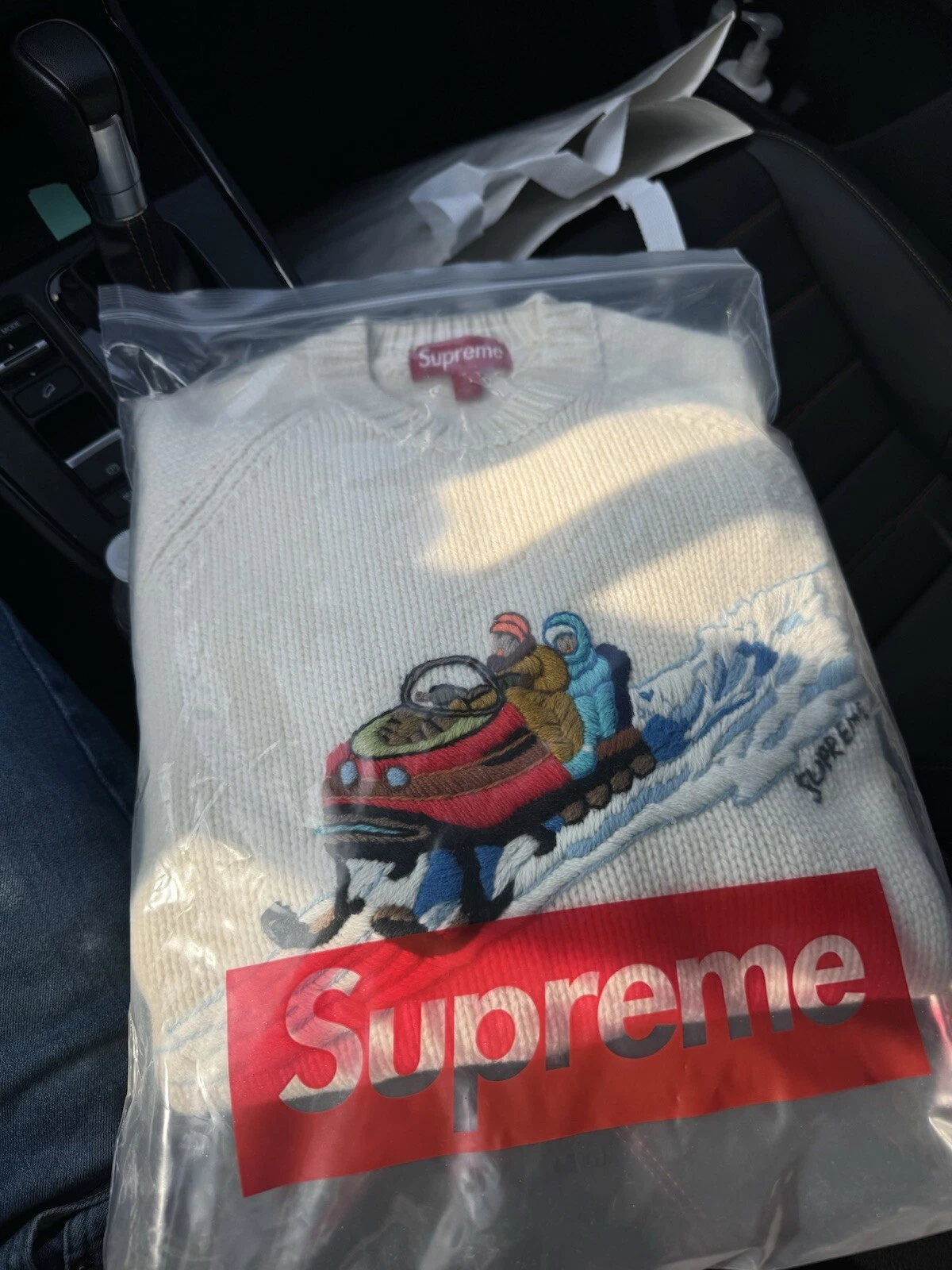Pull motoneige Supreme blanc FW 2024   Taille S EXPÉDIÉ AUJOURD'HUI