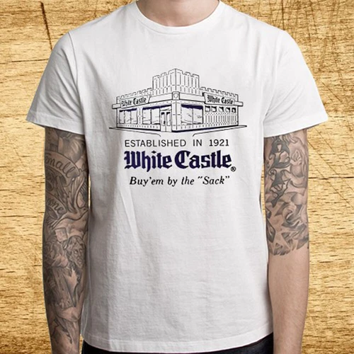 White Castle Hamburger est.1921 Men's White Size S-5XL