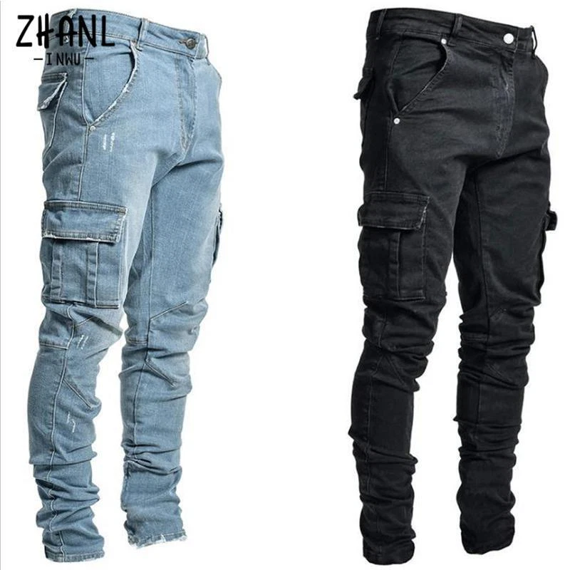 Pantalones Vaqueros Elásticos Ajustados Para Hombre, Pantalones Vaqueros  Rasgados Con Agujeros En La Rodilla Para Hombre, Pantalones Estilo Hip Hop  Para Hombre, S 4XL, Marca Negra, Jean Homme De 18,35 €