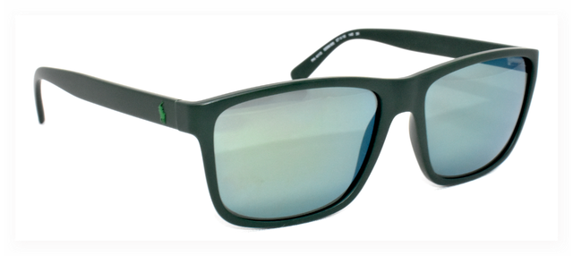 NEW AUTHENTIC SUNGLASSES RALPH LAUREN PH4113 5596/6R MATTE GREEN/GREEN MIRRORED | eBay