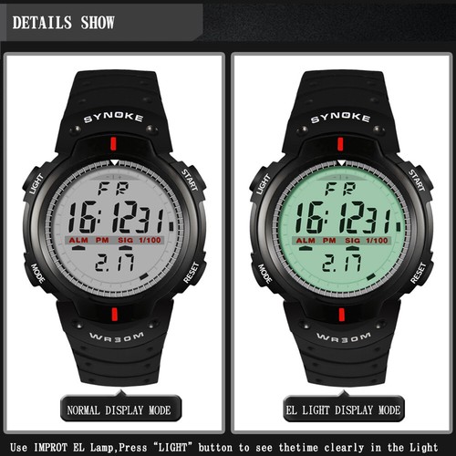 Mens Military Tactical LED Digital Sports Watch Waterproof Backlight Wristwatch - Picture 2 of 25
