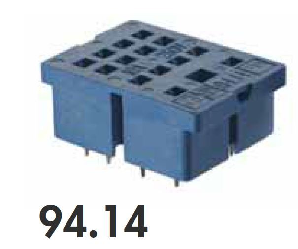 FINDER 94.14 ZOCCOLO PER RELE' SERIE 55.32 - 55.34 PER CIRCUITO STAMPATO